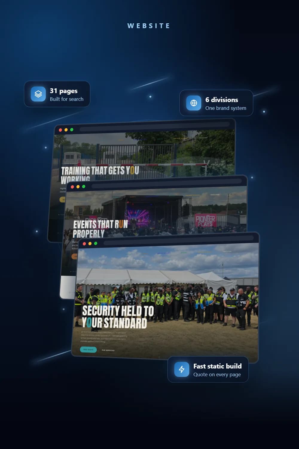 Multi-Division Company Website